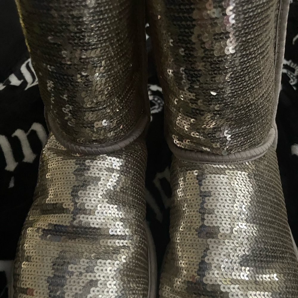 UGG Sparkling Gold Sequin Boots - Picture 7 of 7